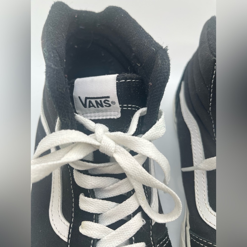 Vans Kids Ward Hi Black & White High - Top Skater Sneakers Youth Size 6 - Picture 5 of 10